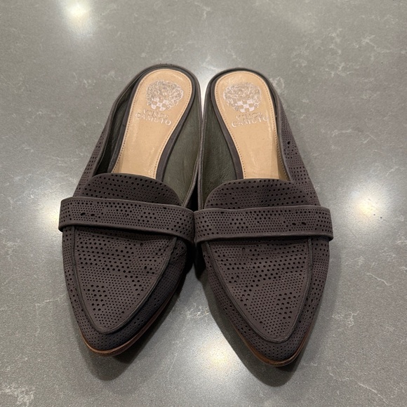 Vince Camuto Women's Perforated Mules - Charcoal - Picture 2 of 7
